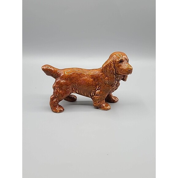 Cocker Spaniel Dog Figurine Brown Ceramic - Picture 9 of 16